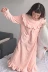 Mùa thu đông phiên bản Hàn Quốc của váy ngủ công chúa ngọt ngào dễ thương flannel lỏng dày gợi cảm áo dài tay dài váy nữ váy lanh mặc nhà Đêm đầm