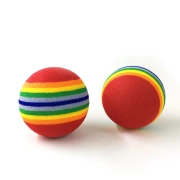 Stripe Super Q Pet Dog Ball Rainbow Ball Rainbow Cat Toy Dog Ball Stripe - Mèo / Chó Đồ chơi