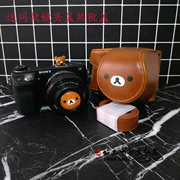 Gấu dễ thương Micro Micro Máy ảnh đơn Túi đựng máy ảnh Bao da Lasso Sony A5100A6000A6300M6 - Phụ kiện máy ảnh kỹ thuật số