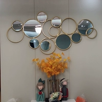 Современное украшение для гостиной, креативное зеркало, легкий роскошный стиль