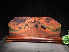 Ювелирные изделия и полуфабрикаты 《万里长城》桂林鸡血玉草花系列对板图案摆件重14.9斤