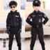 Cảnh sát mặc quần áo trẻ em cảnh sát đồng phục trẻ em thiết bị cảnh sát toàn bộ các đồng phục nhỏ trẻ em trai nhỏ cảnh sát giao thông trang phục bộ đồ khiêu vũ cho bé trai Trang phục