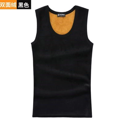 Mới retro đĩa khóa Trung Quốc ấm lỏng chất béo nam cộng với kích thước vest cổ tròn mặc chất béo cộng với kích thước - Lót