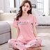 Mùa hè bộ đồ ngủ của phụ nữ cotton lỏng mỏng quần ngắn tay phù hợp với sinh viên Hàn Quốc phiên bản của bộ cotton dịch vụ nhà XL Bộ Pajama