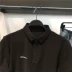 Mùa hè 2019 nam mới áo thun cotton ngắn tay màu đen thêu ve áo POLO B1DB92124 - Polo Polo