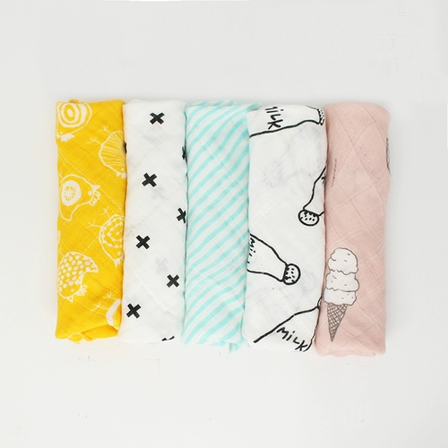 Слюнявчик для новорожденных, марлевый детский шарф для умывания, носовой платок