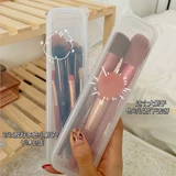 Портативная настольная кисть, пылезащитная коробка для хранения для выхода на улицу, щетка, карандаш для бровей