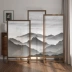 Mới phong cách Trung Quốc phân vùng màn hình phòng khách bằng gỗ hiên cổ điển vải đơn giản thời trang có thể tháo rời màn hình ghế ngồi Zen phong cảnh - Màn hình / Cửa sổ