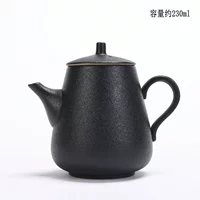 Черный керамический чайник высокий стиль