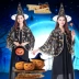 ngày halloween 2022 Trang phục Halloween dành cho người lớn hiệu suất áo choàng phù thủy nhỏ cha mẹ và con cos hiệu suất quần áo ngắn phù thủy khăn choàng gg halloween Trang phục haloween