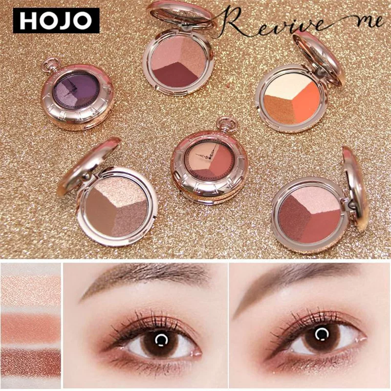 Pocket watch, eye shadow, cosmetic eyeshadow palette, natural makeup, South Korea, for beginners, three colors
