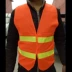Dệt kim vải phản quang vest có thể được in cam phản quang vest trang web huỳnh quang quần áo vệ sinh phản chiếu vest áo len nam cổ lọ hàn quốc Dệt kim Vest