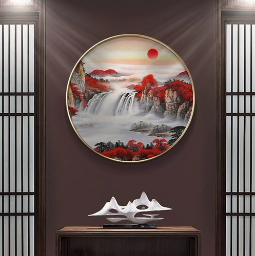 Печать поперечной вышивки 2023 Новая линейная вышивка гостиная ландшафтная живопись пейзажа Fortune Flous Turbus