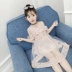 Váy bé gái mùa hè 2019 mới Hàn Quốc thời trang bé gái mùa hè nước ngoài trẻ em voan công chúa - Váy đầm trẻ em cao cấp Váy