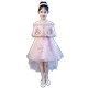 Màu hồng cô gái công chúa váy trẻ em của sàn catwalk trang phục cưới hoa cô gái fluffy áo sơ mi tổ chức sinh nhật buổi tối ăn mặc mùa hè