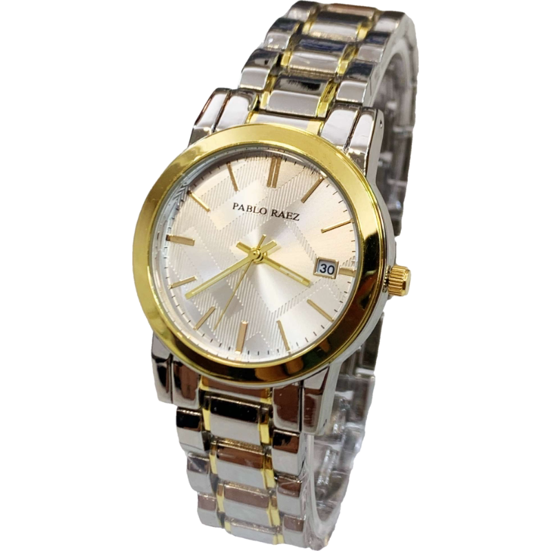 Nuovo orologio da donna con quadrante grande, alla moda e unico, con cinturino in oro e argento_voghion.com