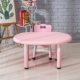 [Розовый] 90*60 Столовый стол с арахисом 1 литр вниз по стул