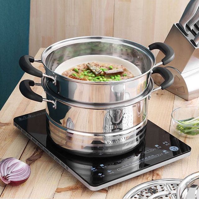 蒸锅加厚不锈钢三层加厚多层蒸笼馒头家用