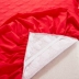 Đám cưới đám cưới bốn mảnh lớn màu đỏ đơn giản giường với giường loại 1,8m giường ren bên giường đơn váy giường bao gồm drap giường có viền Váy Petti