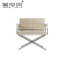Wanliangju thiết kế nội thất da dễ dàng ghế da đơn giản ghế kim loại giải trí ghế