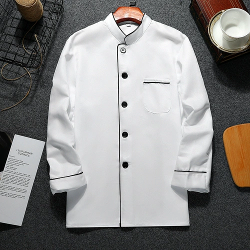 Шеф -повар одежда с длинным рукавом осень и зимняя одежда для ресторана шеф -повара одежда гостиница ресторан официант кухня шеф -повар