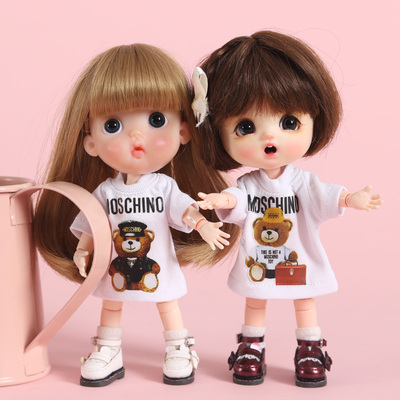 taobao agent OB11 baby short -sleeved T -shirt girl 8 points BJD12 points BJD clothes Holala Molly GSC