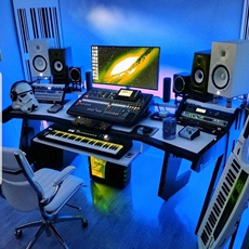 Китайский столик 实木琴桌编曲工作台音乐制作录音棚桌midi键盘桌音频工作台电钢桌