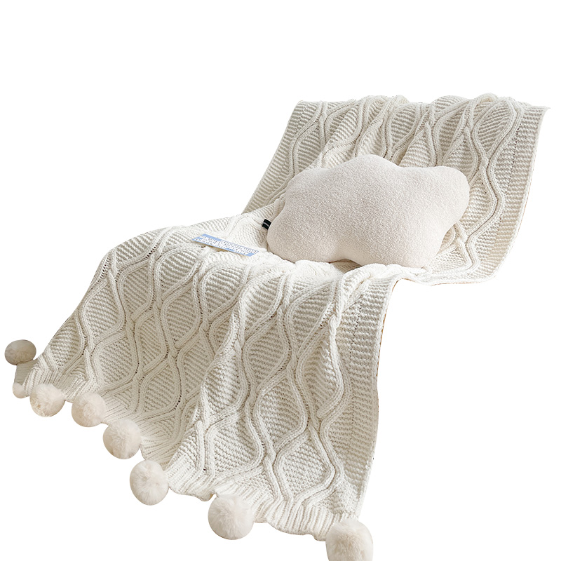 Manyue Home Ins Network Red Same Type Plush Knitted Blanket Nap Cover Blanket Office Air Conditioning Blanket Bedroom_voghion.com