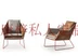 Thiết kế nội thất vải Bắc Âu rèn sắt MỚI YORK ARMCHAIR văn phòng bán hàng mô hình phòng phòng ghế - Đồ nội thất thiết kế