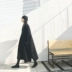 Hoàng đế xinh đẹp đan đôi phải đối mặt với áo len nữ phần dài 2017 mới kaki áo khoác màu đen Áo len lót đôi