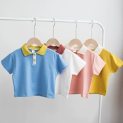 Áo thun bé trai tay ngắn Áo thun trẻ em nam cotton cotton 2019 mới hè hè quần áo trẻ em - Áo thun