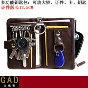 Túi chìa khóa người đàn ông có thể được ban hành tài liệu thời trang da nhỏ túi chìa khóa ví da chìa khóa xe túi thắt lưng treo