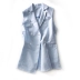 许 球球 XF-05631 phong cách và tính khí tạo kiểu thoải mái bông và vải lanh phù hợp với cổ áo đôi ngực vest Áo vest