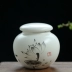 Gốm sứ tùy chỉnh Bể chứa trà theo phong cách Trung Quốc, kích thước vừa và nhỏ hoa Pu'er bao bì trà xanh và đỏ bể chứa kín logo tùy chỉnh