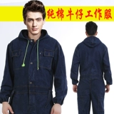 Хлопковый джинсовый дышащий износостойкий комбинезон, увеличенная толщина, защита от ожогов