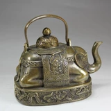 Чистая медная имитация Древняя благоприятная слонская медная чайная кувшина, ремесленные изделия, киоск ручной работы WeChat Taobao Источник товаров