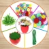 Lễ Tạ ơn nút quà tặng trẻ em mẫu giáo DIY sáng tạo thủ công gói vật liệu nút hoa chậu cây đồ chơi mầm non tự làm Handmade / Creative DIY