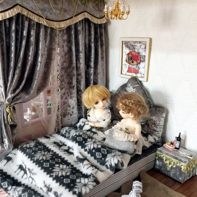 taobao agent BJD doll 6 -point baby bed 8 -piece bedding small cloth SD soldiers 30/60cm 3 cents 4/6/8 male uncle doll bed