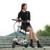 Nhỏ gấp nữ mini xe điện người lớn pin lithium xe điện lithium xe đạp bàn đạp nhỏ gọn xe tay ga - Xe đạp điện
