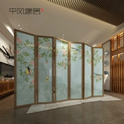 Màn hình gỗ đặc
         tùy chỉnh phòng ngủ phòng khách thời trang phân vùng hiện đại hiên nhà màn hình gấp khách sạn đơn giản chim hoa Phong cách Trung Quốc màn hình gấp đơn giản