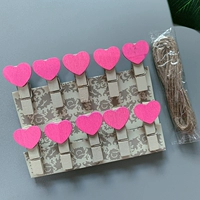 Розовая красная любовная клипа (10 установка с конопной веревкой)