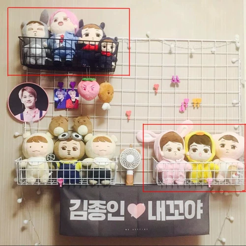 Ins net red red simple borting wanging basket refves grid supermarket homevalling horks and hession gorge