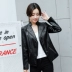 Áo khoác da nữ ngắn đoạn da pu 2019 xuân hè mới size lớn phiên bản Hàn Quốc tự dưỡng Hained áo khoác da xe máy thủy triều - Quần áo da