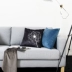 Thực vật màu đen và trắng sofa đệm giường đầu thắt lưng gối pillowcase đơn giản hiện đại phòng mô hình Bắc Âu phòng khách đệm