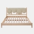 Đợi một ít gỗ râu trắng giường gỗ rắn giường trẻ em 1,5 mét giường bên kính mềm gói tựa lưng phòng trẻ em - Giường Giường