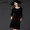 Mùa thu đông 2019 màu đen mới Một chiếc váy từ nữ mập mạp cỡ lớn cỡ lớn tự tu luyện che bụng váy - A-Line Váy