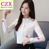Шифоновая осенняя рубашка, бюстгальтер-топ, коллекция 2021, в корейском стиле, оверсайз