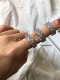 Nhà của ông nội 2019 mẫu nhẫn mới in nổ mô hình micro khảm dát zircon rộng vành siêu sáng bóng nữ - Nhẫn