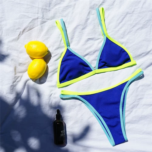 Личное простое простые плавание плавание Speck Sexy Bikini Color Satching Bikini Swimsuit