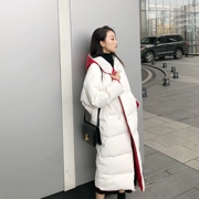 Áo chống mùa thời trang Dongdaemun Áo khoác nữ hai mặt xuống dài qua đầu gối 2019 mẫu mới - Xuống áo khoác
